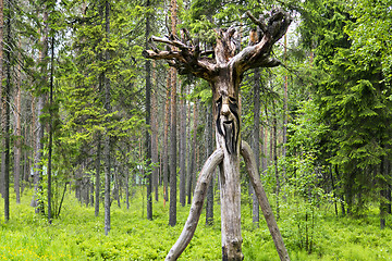 Image showing Wooden russian spirit of the wild forest