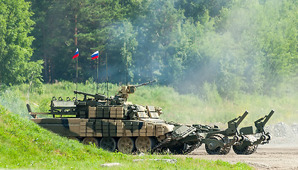 Image showing Armored deminer BMR-3M in action. Russia