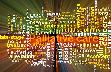 Image showing Palliative care background concept glowing