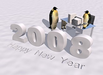 Image showing Happy New Year 2008