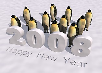 Image showing Happy New Year 2008