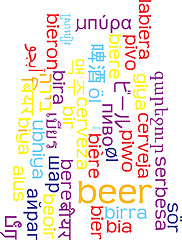 Image showing Beer multilanguage wordcloud background concept