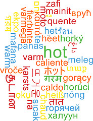 Image showing Hot multilanguage wordcloud background concept