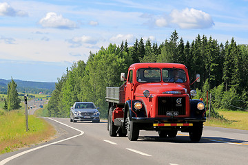 Image showing Volvo Titan Tipper truck on the Road