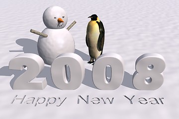 Image showing Happy New Year 2008