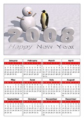 Image showing calendar 2008