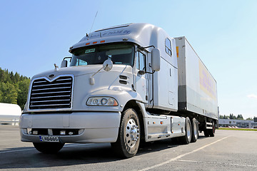 Image showing Grey Mack Vision Semi Truck Parked