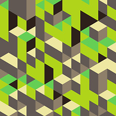 Image showing Abstract 3d background. Wall of cubes. Vector illustration. 