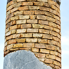 Image showing old column in the africa sky history and nature