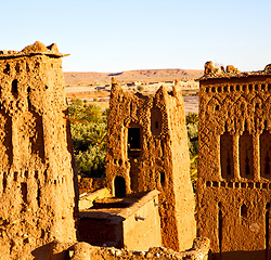 Image showing africa in morocco the old contruction and the historical village