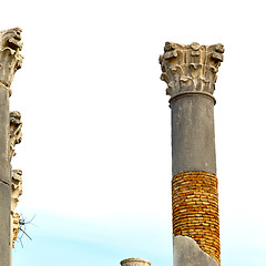 Image showing old column in the africa sky history and nature