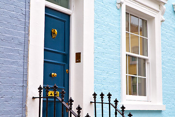 Image showing notting   in london england old    wall door 