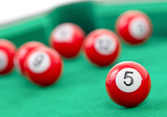 Image showing Snooker balls