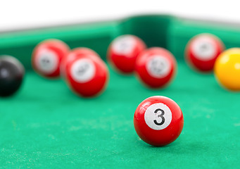 Image showing Snooker balls