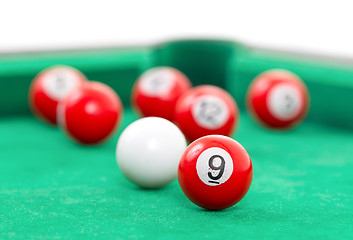 Image showing Snooker balls