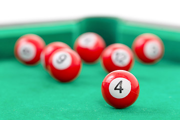 Image showing Snooker balls