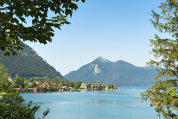 Image showing View to Walchensee and Jochberg