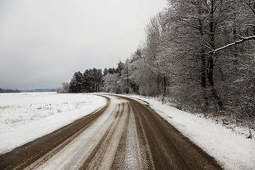 Image showing the winter road  