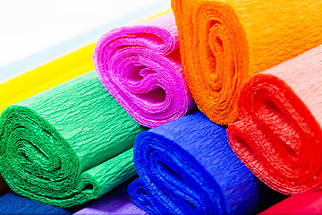 Image showing colorful crepe paper  