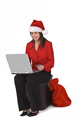 Image showing Christmas online purchase