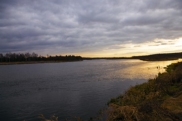 Image showing Dawn on the lake  