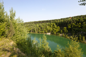 Image showing artificial lake Belarus  