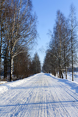 Image showing the winter road  