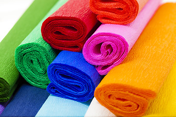 Image showing colorful crepe paper  