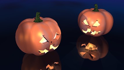 Image showing Halloween pumpkins