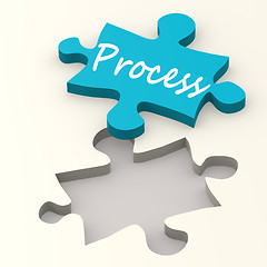 Image showing Process blue puzzle