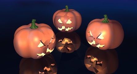 Image showing Halloween pumpkins