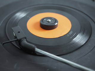 Image showing Vinyl record on turntable