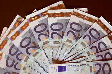 Image showing Retro look Euro bank notes