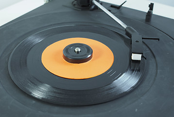 Image showing Vinyl record on turntable