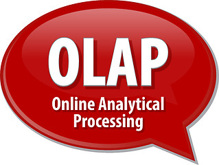 Image showing OLAP acronym definition speech bubble illustration