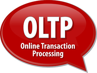 Image showing OLTP acronym definition speech bubble illustration