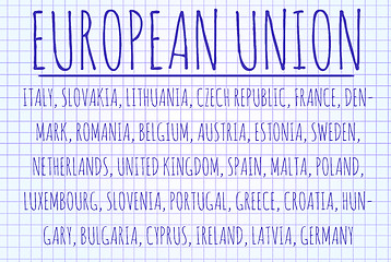 Image showing European Union word cloud