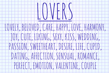 Image showing Lovers word cloud