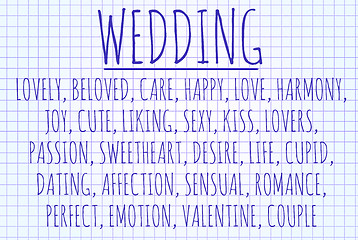 Image showing Wedding word cloud