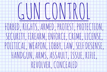 Image showing Gun control word cloud