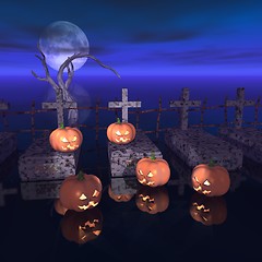 Image showing Halloween pumpkins