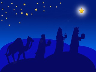 Image showing christmas card - the Magi