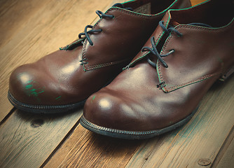 Image showing vintage brown boots