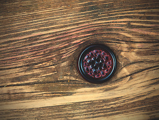 Image showing one vintage leather button