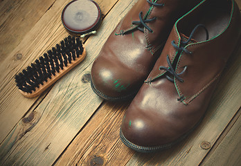 Image showing vintage brown shoes