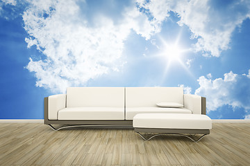 Image showing photo wall mural sofa floor