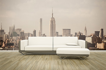 Image showing photo wall mural sofa floor