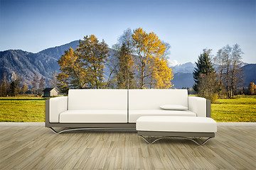 Image showing photo wall mural sofa floor