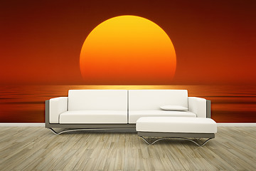 Image showing photo wall mural sofa floor