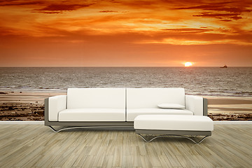 Image showing photo wall mural sofa floor